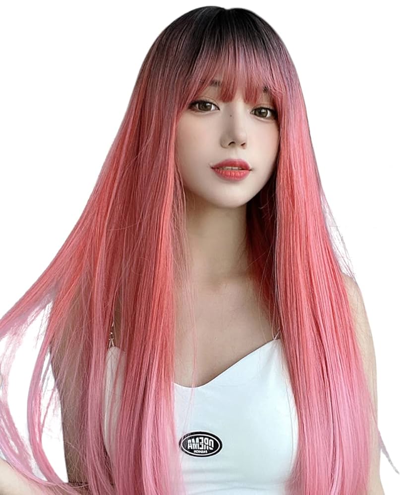 ギンカウィンカ　ドレスドヘアー 人毛100 ピンクパープル系　前髪ウィッグ ギンカウィンカ ドレスドヘアー 人毛100 ピンクパープル系 前髪